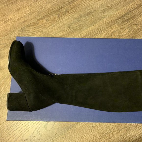 Brand NEW Stuart Weitzman Thigh High Black Boots (Suede) - Picture 9 of 11